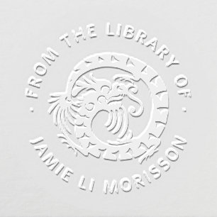 Chinese Dragon Snake Custom From The Library Book Embosser