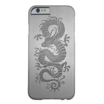 Chinese Dragon  Stainless Steel Effect Barely There Iphone 6 Case by JeffBartels at Zazzle
