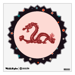 Chinese Dragon Star Pattern Fantasy Art Wall Decal