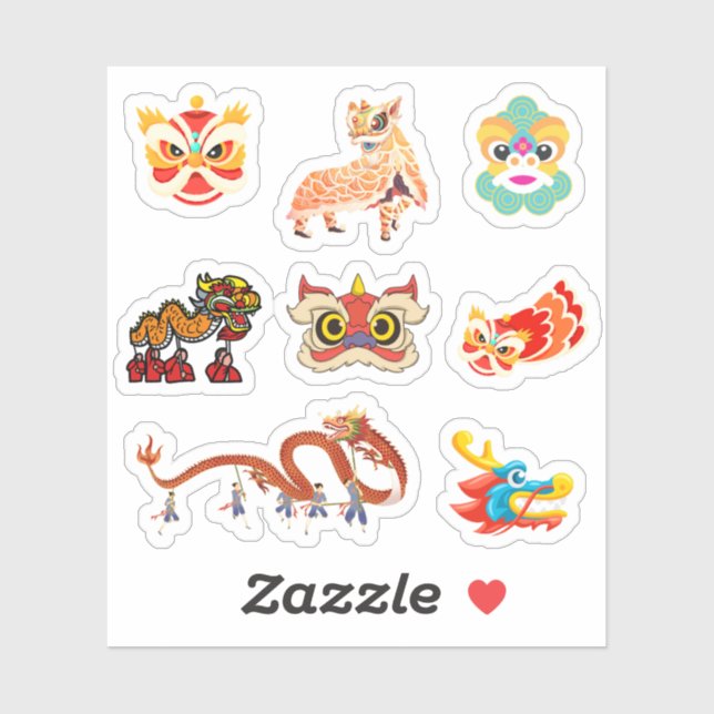 Chinese Dragon Sticker (Sheet)