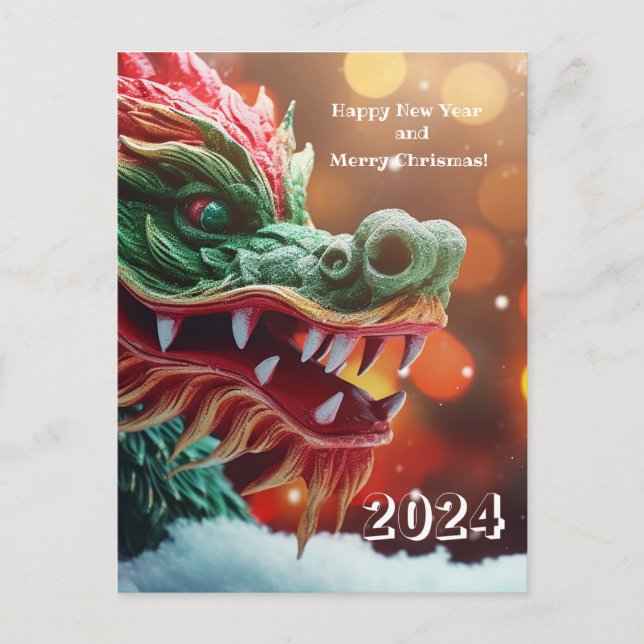 chinese dragon symbol 2024 postcard (Front)