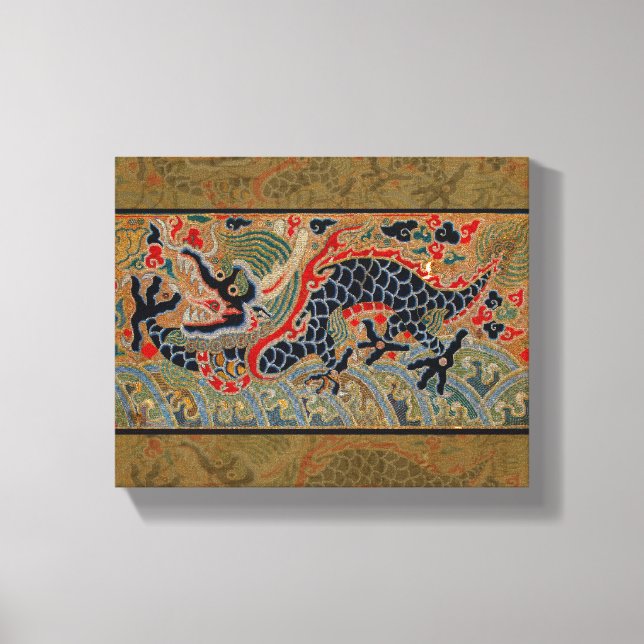 Chinese Dragon Symbol Antique Asian Canvas Print (Front)