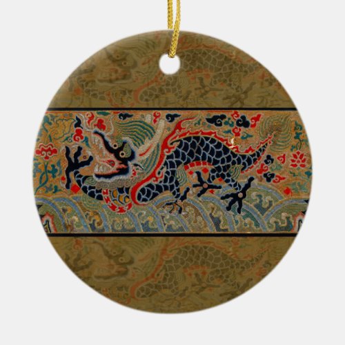 Chinese Dragon Symbol Antique Asian Ceramic Ornament