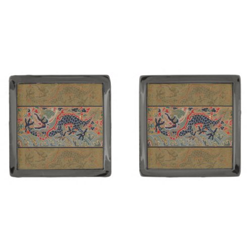Chinese Dragon Symbol Antique Asian Cufflinks