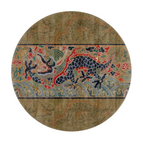 Chinese Dragon Symbol Antique Asian Cutting Board