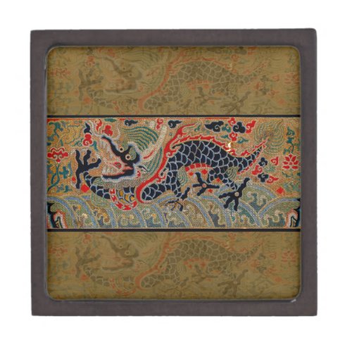 Chinese Dragon Symbol Antique Asian Jewelry Box