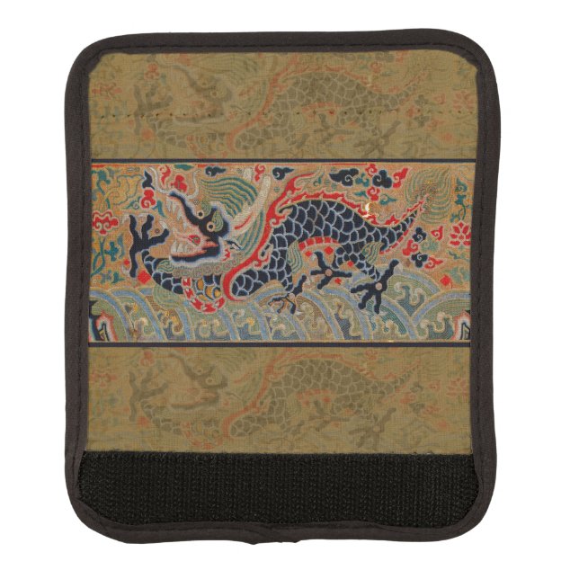 Chinese Dragon Symbol Antique Asian Luggage Handle Wrap (Front)