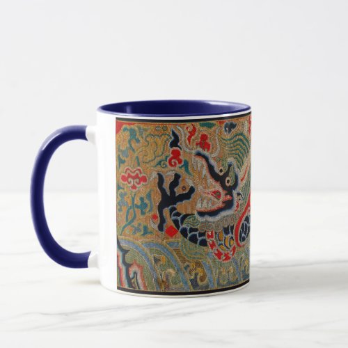 Chinese Dragon Symbol Antique Asian Mug