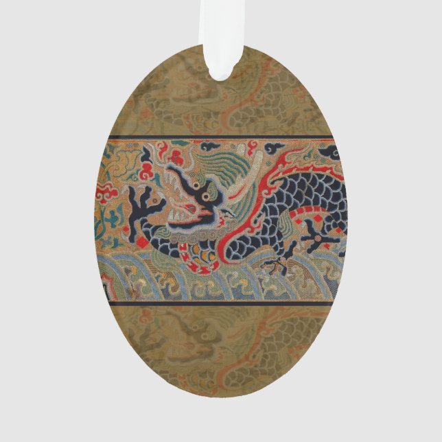 Chinese Dragon Symbol Antique Asian Ornament (Back)