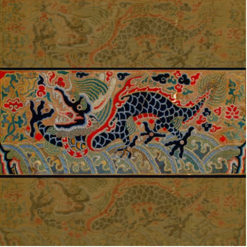 Chinese Dragon Symbol Antique Asian Statuette