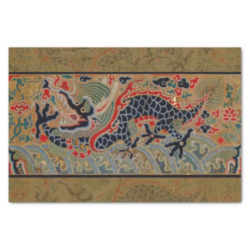 Chinese Dragon Symbol Antique Asian Tissue Paper