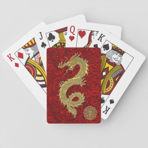 Chinese Dragon Symbol Playing Cards