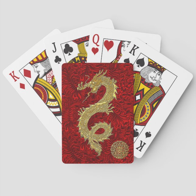 Chinese Dragon Symbol Poker Cards (Back)