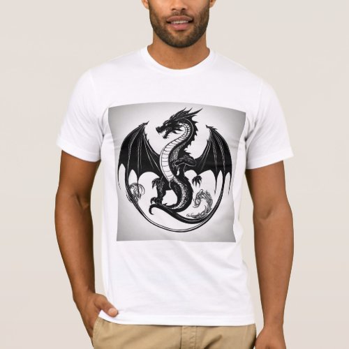 Chinese dragon t_shirt for men