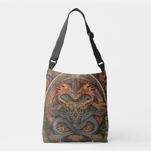 Chinese Dragon Tattoo Art Crossbody Bag