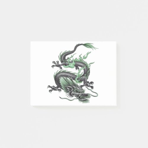 Chinese Dragon Tattoo Vector In Green Post_it Notes