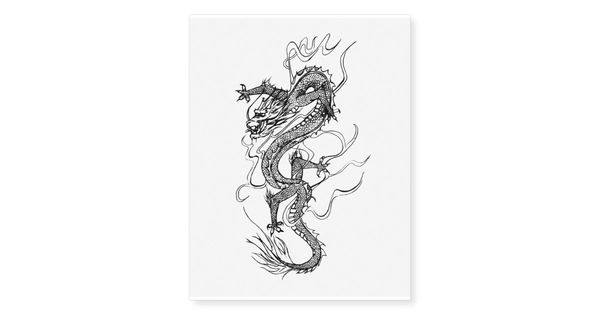 Large Oriental Dragon Temporary Tattoo – TattooIcon