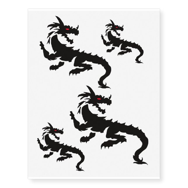Chinese dragon temporary tattoos (Front)