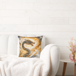 Chinese Dragon Throw Pillow