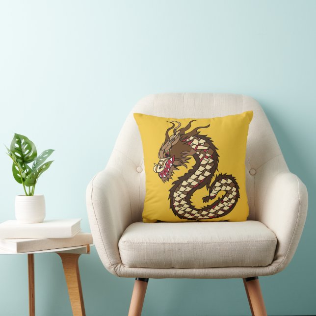 Chinese Dragon  Throw Pillow (Chair)
