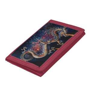 Chinese Dragon Tri-fold Wallet
