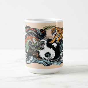 Chinese Dragon versus Tiger Coffee Mug