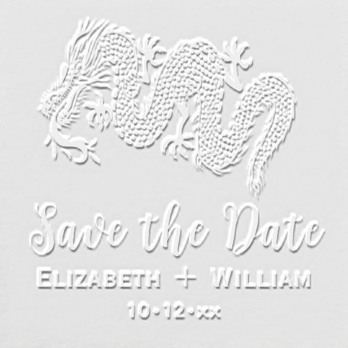 Chinese Dragon Wedding Save the Date Embosser