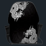 Chinese Dragon White Courier Bag<br><div class="desc">Chinese Dragon Design</div>