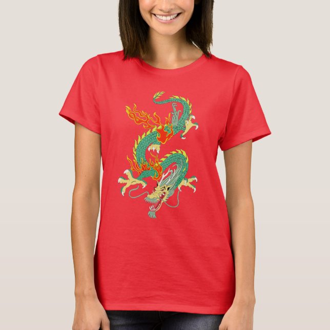 Chinese Dragon Women's Basic T-Shirt (Front)