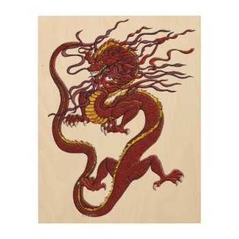 Chinese Dragon Wood Art by gailgastfield at Zazzle