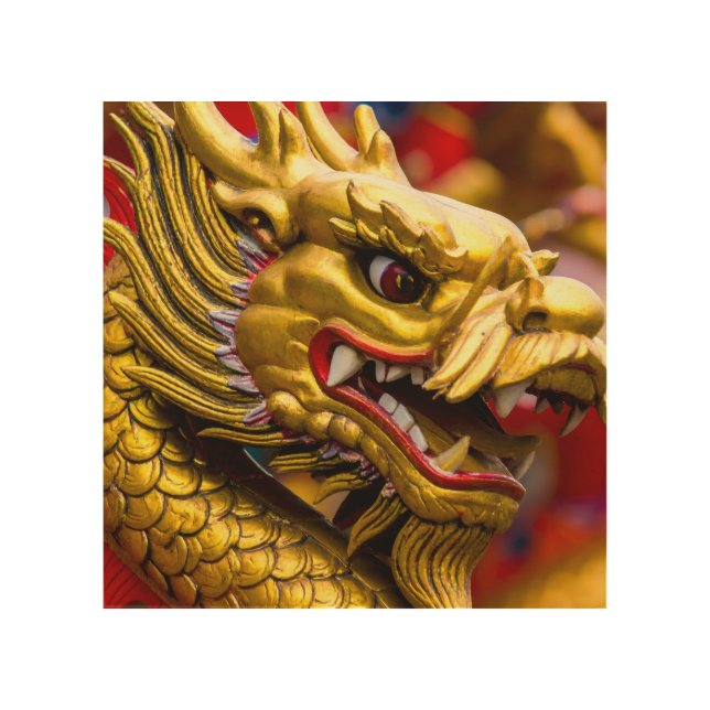 Chinese Dragon Wood Wall Art (Front)