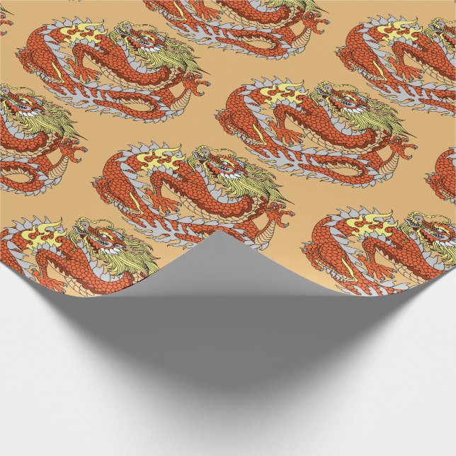 Chinese dragon wrapping paper (Corner)