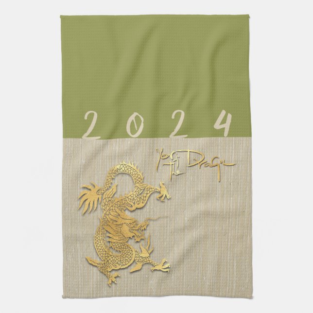 Chinese Dragon Year 20214 choose color KT Kitchen Towel (Vertical)