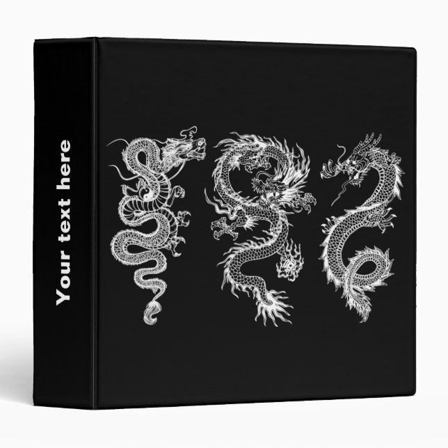 Chinese dragons 3 ring binder (Front/Spine)