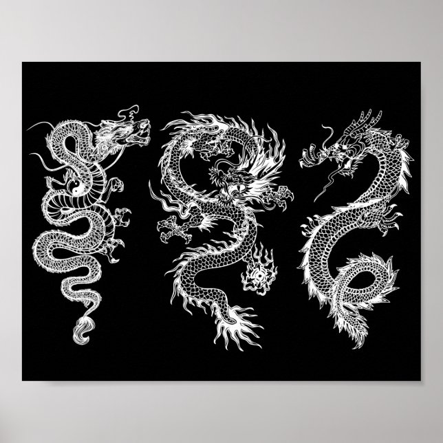Chinese dragons poster (Front)