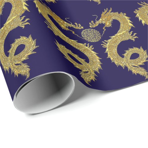 Chinese Dragons Prosperity Symbol Your Color Wrapping Paper