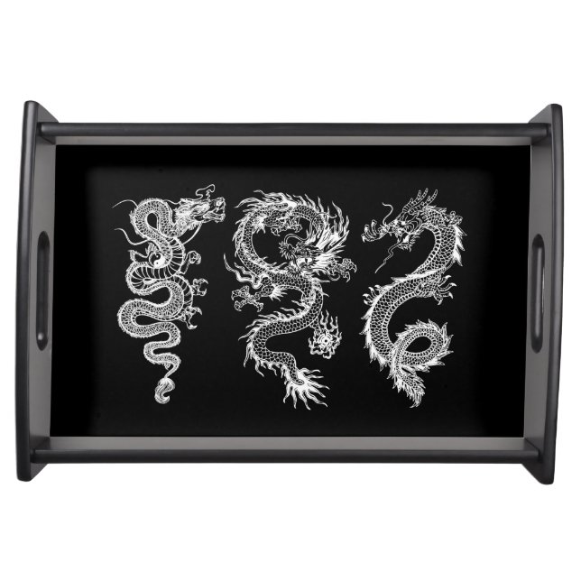 Chinese dragons serving tray (Front)