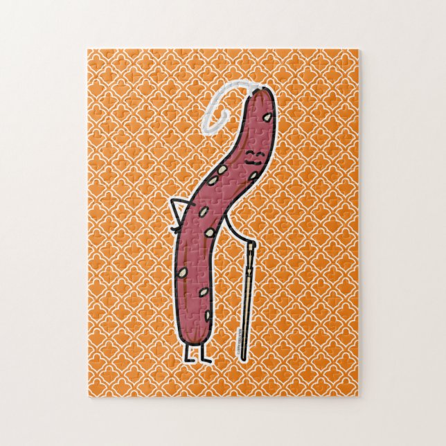 Chinese dry sausage aged fat Cantonese Lap Cheong Jigsaw Puzzle (Vertical)