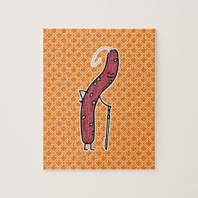 Chinese dry sausage aged fat Cantonese Lap Cheong Jigsaw Puzzle (Vertical)