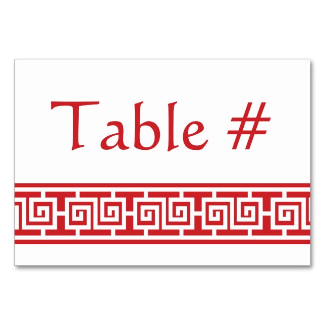 Chinese Elegance in Cherry Table Card (Front)