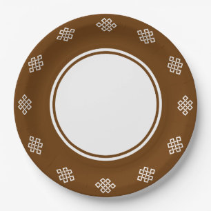 Chinese Elegance in Chocolate Paper Plate
