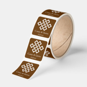 Chinese Elegance in Chocolate Wedding Square Sticker