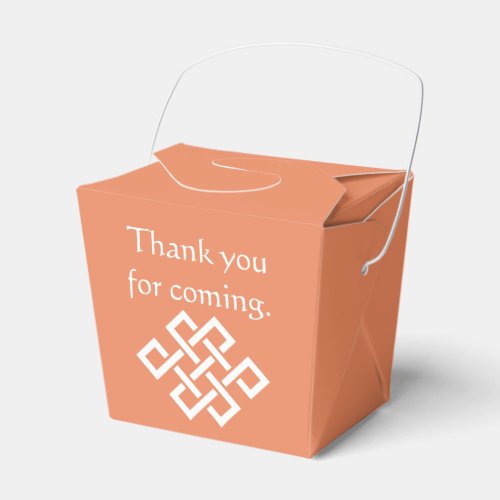 Chinese Elegance in Coral Favor Box