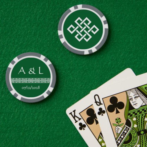 Chinese Elegance in Green Poker Chips