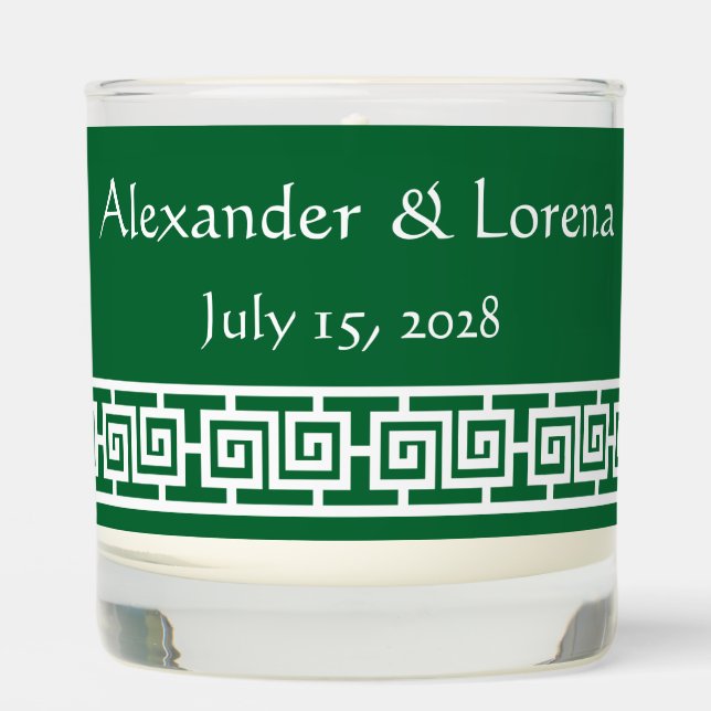 Chinese Elegance in Green Scented Candle (Front)
