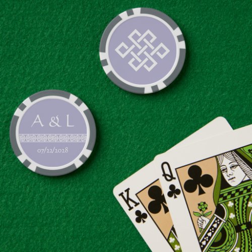 Chinese Elegance in Lavender Poker Chips