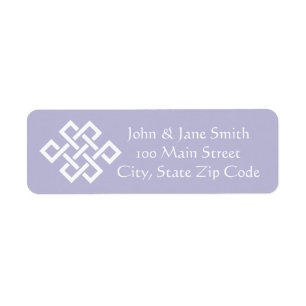 Chinese Elegance in Lavender Return Address Label