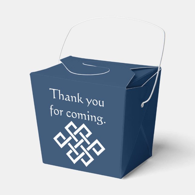 Chinese Elegance in Navy Favor Box (Front Side)