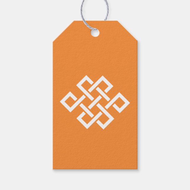Chinese Elegance in Orange Gift Tag (Front)