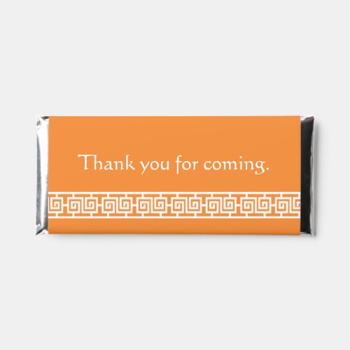 Chinese Elegance in Orange Hershey Bar Favors